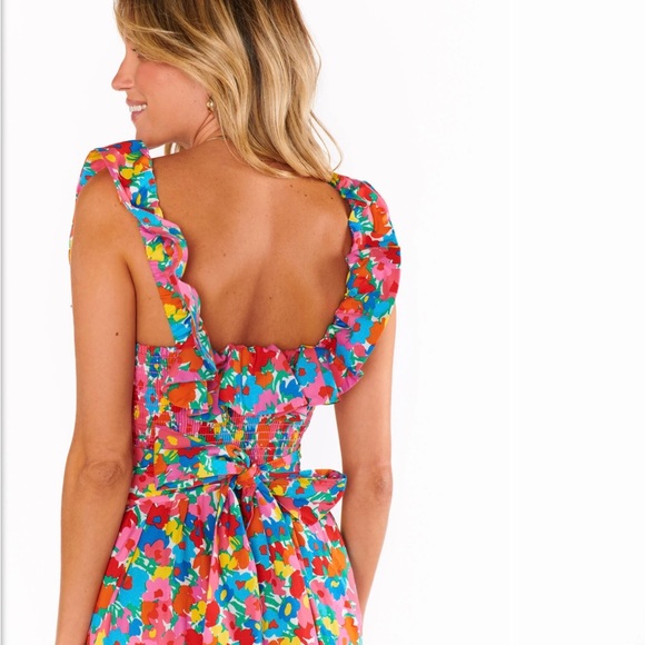 Alexis Midi Dress in Bright Bergonia - Picture 2 of 4